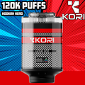 KORI 120,000 PUFFS HOOKAH VAPE HEAD - DISPLAY OF 4