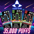 VODO BAR 35,000 PUFFS DISPOSABLE VAPE - DISPLAY OF 5