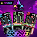 VODO BAR 35,000 PUFFS DISPOSABLE VAPE - DISPLAY OF 5