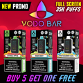 VODO BAR 35,000 PUFFS DISPOSABLE VAPE - DISPLAY OF 5