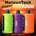 HORIZONTECH 100,000 PUFFS DISPOSABLE VAPE - DISPLAY OF 5