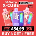 OFF STAMP X-CUBE CRYSTAL 35,000 PUFFS DISPOSABLE (FULL KIT) - DISPLAY OF 5