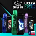 AL FAKHER CROWN BAR ULTRA 25,000 PUFFS DISPOSABLE VAPE - DISPLAY OF 5