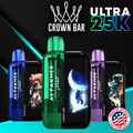 AL FAKHER CROWN BAR ULTRA 25,000 PUFFS DISPOSABLE VAPE - DISPLAY OF 5