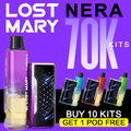 LOST MARY NERA FULLVIEW 70,000 PUFFS DISPOSABLE VAPE (FULL KIT) - DISPLAY OF 5