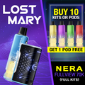 LOST MARY NERA FULLVIEW 70,000 PUFFS DISPOSABLE VAPE (FULL KIT) - DISPLAY OF 5