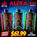 MR FOG AURA 60,000 PUFFS DISPOSABLE VAPE - DISPLAY OF 5