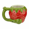 STRAWBERRY SHAPE MUG CERAMIC HANDPIPE - 1CT