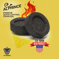ALPRINCE PREMIUM QUICK LIGHTING HOOKAH CHARCOAL 33MM - 100PCS