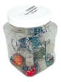 18MM GLASS BOWLS JAR ASSORTED DESIGN - 15CT