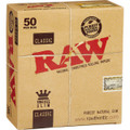 RAW CLASSIC KING SLIM SIZE ROLLING PAPERS DISPLAY - 50CT