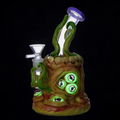 GLOW IN THE DARK MELTED MONSTER HEAVY WATERPIPE 8"