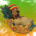 JAMAICAN POLY RESIN ASHTRAY (LT126)