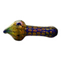 DRIPPING DOUBLE LAYER GOLD FUMED HANDPIPE 5" - 5CT BAG (TR9165)