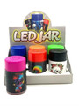 SKULL DESIGN PLASTIC STORAGE JAR WITH LED - 6CT