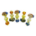 MULTI COLOR WITH MARBLES HEAVY HANDPIPE 5" - BAG OF 5CT