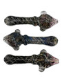 GOLD BLACK FRIT RIM HEAVY HANDPIPE 5" - BAG OF 5CT
