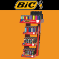 4 TIER BIC DISPLAY WITH 16 FREE REGULAR BIC LIGHTERS - 256CT