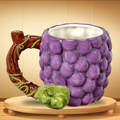 GRAPES CERAMIC MUG HANDPIPE - 1CT
