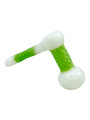 METRIX WHITE AND MILKY SHERLOCK HANDPIPE 6"
