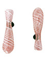 PINK SPIRAL GLASS CHILLUM 3" - 10CT BAG