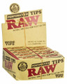 RAW PERFORATED WIDE TIPS 50CT PER BOX - 50CT PER DISPLAY