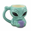 CERAMIC ALIEN PIPE MUG - 1CT