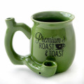 PREMIUM ROAST & TOAST GREEN MUG CERAMIC HANDPIPE - 1CT