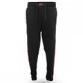 RP x RAW BLACK SWEATPANTS WITH RED SIDE LOGO