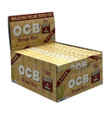 OCB BROWN RICE SLIM ROLLING PAPERS TIPS - 24CT DISPLAY