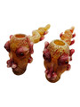 FANCY HAMMER FACE DESIGN HANDPIPE 9"