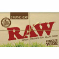 RAW ORGANIC HEMP SINGLE WIDE ROLLING PAPERS - 25CT
