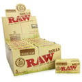 RAW ROLLS ORGANIC KING SIZE SLIM ROLLING PAPER - 5 METERS PER ROLL - 24CT