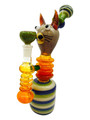 HAND ART DEVIL CAT WATERPIPE 10"
