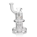 CRYSTAL SERIES BY HPG - 7.5" LOW PROFILE MATRIX PERC WATER PIPE