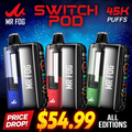 MR FOG SWITCH 45,000 PUFFS (FULL KIT) DISPOSABLE VAPE - DISPLAY OF 5