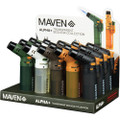 MAVEN ALPHA SINGLE JET FLAME LIGHTER - DISPLAY OF 15