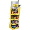 CLIPPER 4-TIER VARIETY CONVENIENCE SOLUTIONS LIGHTERS DISPLAY OF 168