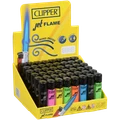CLIPPER CKJ11 FLUORESCENT JET FLAME LIGHTERS - DISPLAY OF 48