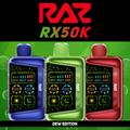 RAZ RX50K DEW EDITION 50,000 PUFFS DISPOSABLE VAPE - DISPLAY OF 5