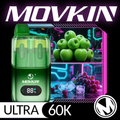 MOVKIN ULTRA 60,000 PUFFS DUAL FLAVOURS DISPOSABLE VAPE (FULL KIT) - DISPLAY OF 5