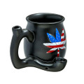 EMBOSSED PATRIOTIC LEAF ROAST & TOAST MUG CERAMIC HANDPIPE - 1CT