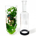 ON POINT GLASS - 8" BURNING CANOPY - A MAN ABLAZE W/ GREEN FLAMES GRAVITY WATER PIPE