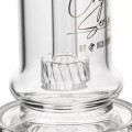 CRYSTAL SERIES BY HPG - 10.5" LOW-PROFILE DOWN STEM MATRIX PERC CYLINDER WATER PIPE