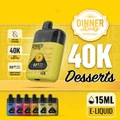 DINNER LADY DESSERTS 40,000 PUFFS DISPOSABLE - DISPLAY OF 5