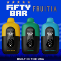 FIFTY BAR X FRUITIA 20,000 PUFFS DISPOSABLE VAPE - DISPLAY OF 5