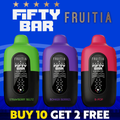 FIFTY BAR X FRUITIA 20,000 PUFFS DISPOSABLE VAPE - DISPLAY OF 5