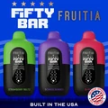 FIFTY BAR X FRUITIA 20,000 PUFFS DISPOSABLE VAPE - DISPLAY OF 5
