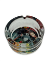 TORY ROUND GLASS ASHTRAY - DISPLAY OF 6