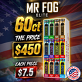 MR FOG ELITE 5,000 PUFFS DISPOSABLE VAPE COUNTER DISPLAY OF 60